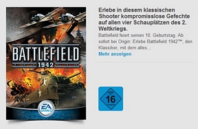 Klassiker Battlefield 1942 bei Origin kostenlos herunterladen