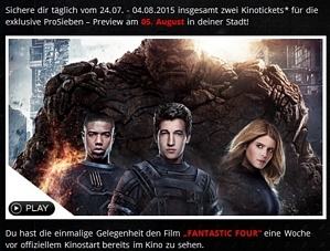 Kostenlos ins Kino: Fantastic Four