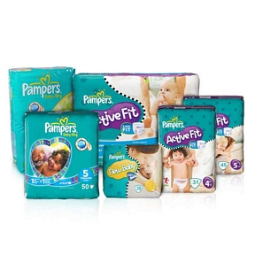 Pampers Baby Dry, Active Fit oder New Baby Vorteilspack mit bis zu 268 Windeln