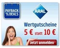 Payback Deals: Ab 18:00 Uhr Tank-Gutschein im Wert von 10 Euro für 5 Euro sichern