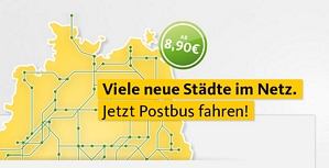 Günstig Reisen mit dem Postbus – diverse günstige Strecken ab 5 Euro