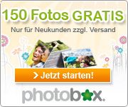 Photobox: 150 Fotos kostenlos + 1 Fotobuch kostenlos + mehr