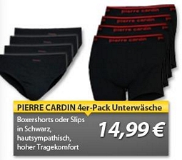 MeinPaket: Pierre Cardin Unterwäsche 4er-Pack (Boxershorts oder Slips)