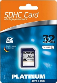 Platinum SDHC Karte 32GB Speicherkarte Class 10