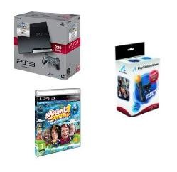 Playstation 3 320 GB + Move Starter Pack + Move-Spiel + Blu-ray Karate Kid für ca. 241 Euro