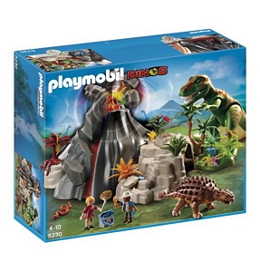 Playmobil Dinosaurier T-Rex und Saichana beim Vulkan (5230)