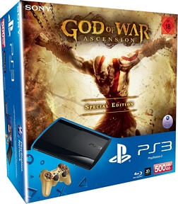 PlayStation 3 Super Slim 500GB Konsole + Gods of War Ascension Special Edition