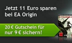 Quicker: 20 Euro-Gutschein für EA Origin für 9 Euro