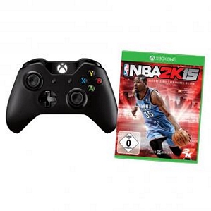 Microsoft Xbox One Wireless Controller + Spiel NBA 2k15