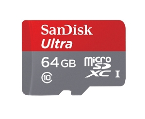 SanDisk Ultra Android microSDXC 64GB bis zu 80 MB/Sek, Class 10 Speicherkarte + SD-Adapter FFP (SDSQUNC-064G-GZFMA)