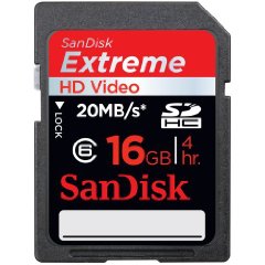 Sandisk SecureDigital High Capacity (SDHC) Extreme Video HD 16GB