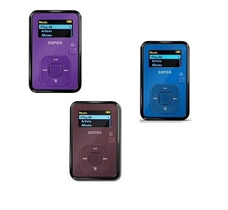 Sandisk Sansa Clip+ 4GB MP3-Player in 3 verschiedenen Farben
