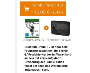 Quantum Break [Xbox One] + 2TB Xbox One Festplatte
