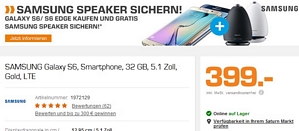 Saturn: Samsung Galaxy S6 + WAM 6500 Multiroom-Speaker für nur 399,00 Euro (200 Euro gespart)