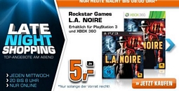 Saturn Late Night Shopping – L.A. Noire [Xbox360/PS3] für 5 Euro und Spider-Man 1-3 [Blu-ray] für 12 Euro