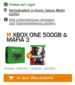 Microsoft Xbox One 500GB Spielekonsole inkl. Mafia 3