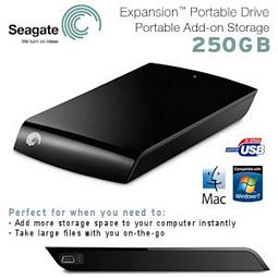 Seagate Expansion Portable 250GB 2,5 Zoll externe Festplatte