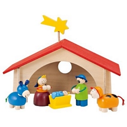Selecta Spielzeug 5220 – Weihnachtskrippe für Kinder + die Heiligen 3 Könige für insgesamt 22,98 Euro