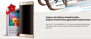Samsung: Galaxy S6, S6 Edge oder S6 Edge+ kaufen und Samsung Galaxy Grand Prime gratis bekommen