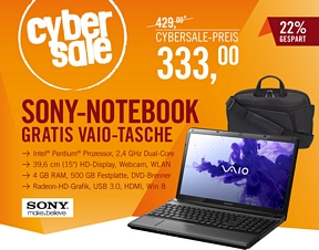 Sony VAIO SV-E1512E6E/B 15,6 Zoll Notebook inkl. gratis Sony Notebooktasche
