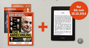 Studentenangebot: Halbjahresabo Spiegel + Kindle Paperwhite als Pärmie für 76,70 Euro
