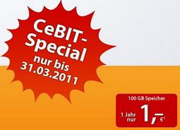 Strato: Onlinefestplatte HiDrive mit 100GB Speicherkapazität für nur 1 Euro im Monat