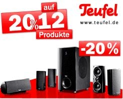 Teufel: 20% Rabatt auf 12 Produkte bis zum 11. Januar 2012 + Gutscheine im Wert von 20 und 50 Euro