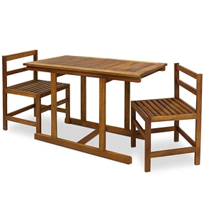 Tischset Elegance Sitzgruppe Bistroset Holz Gartenmöbel