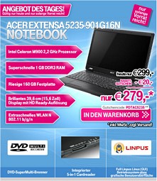 Notebook Acer Extensa 5235 (901G16N)