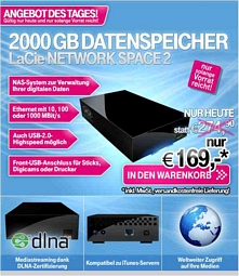 Media-Server LaCie 2TB Network Space 2 (2.0TB)