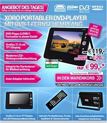 Portabler DVD-Player Xoro HSD-7580