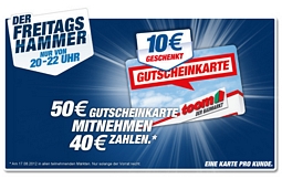 toom: 50 Euro Gutscheinkarte für 40 Euro kaufen (am 22.08.2014 20 – 22 Uhr)