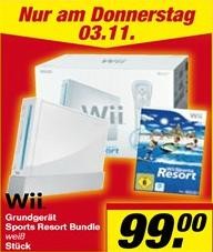 toom: Nintendo Wii Sports Bundle nur am 03.11.2011 für 99 Euro