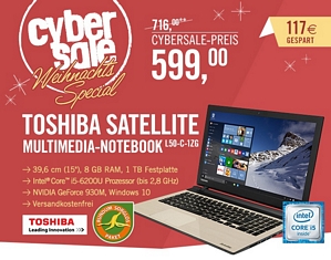 Toshiba Satellite L50-C-1ZG gold Multimedia-Notebook mit 15,6 Zoll Display