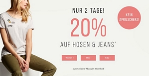Tom Tailor – 20 Prozent Rabatt auf Hosen und Jeans