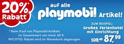 Toys’R’Us: 20 Prozent Rabatt auf Playmobil