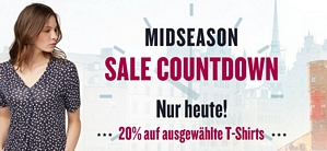 Tom Tailor: Midseason Sale Countdown – 20 Prozent Rabatt auf ausgewählte Shirts