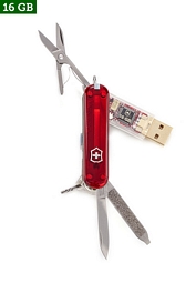 Victorinox USB-Stick Flash 16GB rot USB-Stick und Taschenmesser