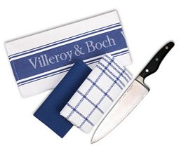Villeroy & Boch Kochmesser + Geschirrtücher Set