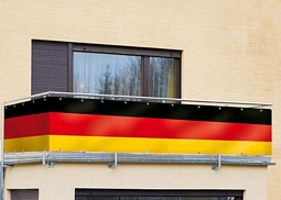 Deutschland Fahne / Sichtschutz für Balkon/Terrasse/Gartenzaun 84 x 500 cm