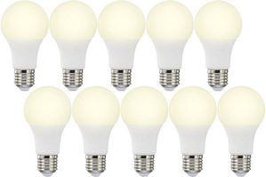 10er-Set Basetech LED-Lampen 230V E27 10W=60W EEK: A+ Glühlampenform Lebensdauer ca. 12500h