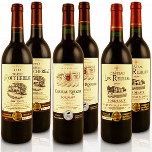 6 Flaschen Grand Vin Bordeaux Chateau Rotwein Frankreich Goldmedaille