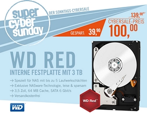 Western Digital WD Red WD30EFRX 3TB 5400rpm 64MB 3.5 Zoll SATA600
