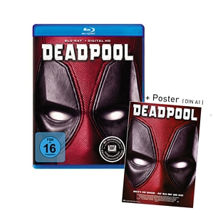 Deadpool Ryan Reynolds Blu-ray DTS 5.1 FSK 16 incl. Din A1 Poster Fox