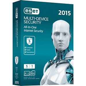 ESET Multi Device Security 2015 – 5 Benutzer User – 1 Jahr – Minibox mit DVD-ROM