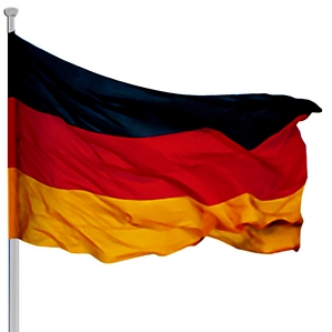 Fahnenmast Deutschlandfahne 6,50m Alu Mast Flagge Seilzug Bodenhülse