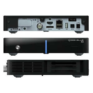 GigaBlue HD X3 Sat-Receiver DVB-S2 IPTV Linux USB Full-HD CI-Schacht Cardreader