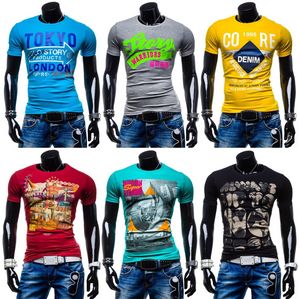 GLO-STORY Herren T-Shirt 12 Modelle Motiv Kurzarm Hemd Aufdruck