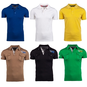 Poloshirt Herren Polohemd Polo Unifarben Farbwahl T-Shirt Print Motiv 3C3
