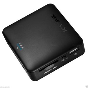 ICY BOX WLAN Cardreader IB-WRP201SD 5000 mAh Powerbank USB Akku Access Point LAN